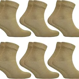 vdangi Men & Women Police Khaki Dress Ankle Length Comed Cotton Socks Trekking Training Free Size - Pack Of 6 Pairs-picture-51
