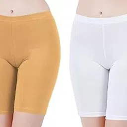 aj fashions Women's 100% Pure Cotton Cycling Shorts-picture-18