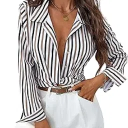 indoprimo Women's Striped Casual Stylish Shirt | Striped Western Shirt for Women-picture-25