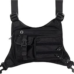 styleheaven Men Women Chest Rig Bag Adjustable Strap Front Pack Pouch for Cycling Travel-picture-11