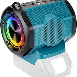 Portable Bluetooth Speaker for Makita 18V Battery Wireless BT5.3 and USB Audio Source, TWS Pairing, Multicolored Lights, Bluetooth Speaker for Jobsite Home Party Outdoor(No Battery)-picture-11