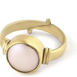 jaipur diamonds Moon Planet 6.25 Ratti Natural Pearl Moti Gemstone Ring in Panchdhatu for Men and Women-picture-12