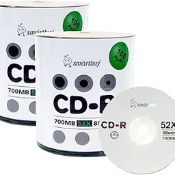 Smart Buy Logo CD-R 200 Pack 700mb 52x Blank Data Recordable Discs 200 Disc 200pk image 1