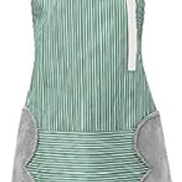 YANCI® Wiping Hands Apron, Adjustable Bib Waterproof Velvet Stitched Apron with Pockets Cooking Kitchen Chef Women Aprons for Home Kitchen, Restaurant, Coffee House-picture-11