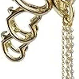 ANNACREATIONS Golden Heart Large Metal Pearl with Tussle Hair Clutcher Hair Claw Hair Accessories For Women Girls (Style-9), Gold, Pack of 1-picture-54