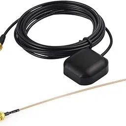 NETBOON Navigation Antenna Magnetic Mount SMA Male GPS Antenna with 15cm IPEX to SMA Female RG178 Coaxial Pigtail Cable-image-1
