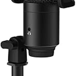 Fifine K683B USB Desktop PC Microphone with Pop Filter for Computer and Mac, Studio Condenser Mic with Gain Control, Mute Button, Headphone Jack, Desk Stand & Extra USB-C Plug,Black-picture-34