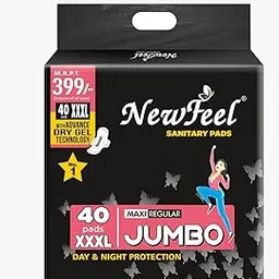 New Feel Sanitary Pad 320 mm XXXL maxi Regular Jumbo 40pads (Pack Of 1)-picture-28