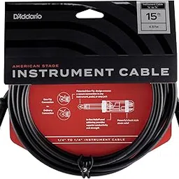 Planet Waves PW-AMSG-15 American Stage 15-feet Guitar & Instrument Cable,Black-picture-21