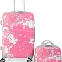 polo class 20 Inch Luggage Spinner Hardsided Trolley Bag With 1Pc Vanity Bag - Pink,H-50Cm-picture-18