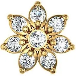 dishis 14/18k BIS Hallmark Yellow Gold and Certified Diamond Nosepin (Screw) for Women And Girls-picture-27