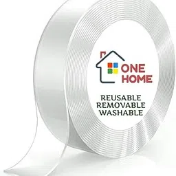 ONEHOME Double Sided Tape Reusable Nano Gel Technology Super Stickiness Multipurpose Removable Traceless Washable for Carpet Photos Posters Car holder Photo Frames - Transparent 3 Meter (Pack of 1)-picture-26