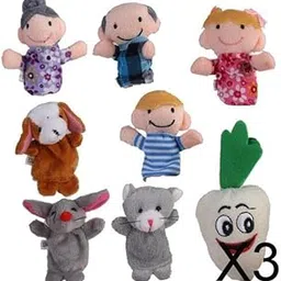 MYADDICTION 3x8pcs/set The Carrot Finger Puppets Nursery Rhyme/Fairy Tale-image-55