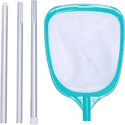 WBTY Pool Skimmer Net Fine Mesh Pool Leaf Skimmer Net Replacement Cleaning Tool with 3 Piece Aluminium Telescopic Pole Garden Pond-image-57