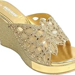 Racecourse Women Wedges Heel 48.418 Golden-picture-28