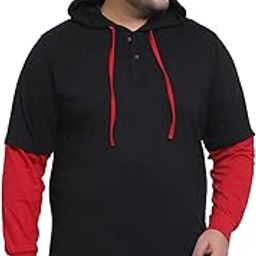 kalt Men Full Sleeve Dual Colour Cotton Blend Hoodie-picture-44