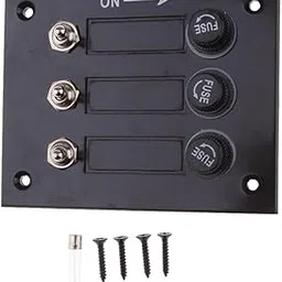JAZZY PEARLS 3 Gang Fused Marine Switch Panel for Boats Rvs 12 Volt Switch Panel-picture-51