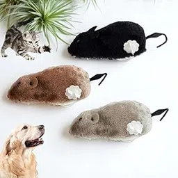 cute mouse toy (pack of 3 ) rat soft toy for moving soft rats toys for kids- Multi color-picture-62