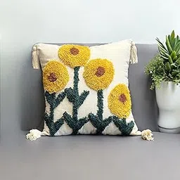 Tufted Cushion Cover 16 inch x 16 inch | Bedroom Cushions Set for Bed | Living Room Cushions for Sofa | Pack of 1-picture-24