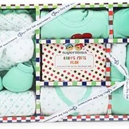 Superminis Cotton New Born Baby Clothing Gift Set - 11 Pieces-image-13