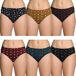 reclaim Women's Cotton Brief Panty Set, Pack of 5, Mid Rise, Multicolor-picture-32