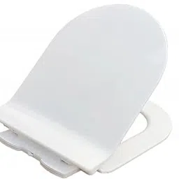 Clay Plus Polypropylene Soft Closing Toilet Seat/Western Toilet Seat/Commode Seat for Bathroom - Elongated Seat (Glossy White) (740 SEAT COVER)-picture-31