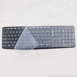 Jesra Premium Silicone Keyboard Cover for Logitech MK235 & Logitech K375S Wireless Keyboard (Clear)-image-92