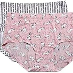 Women’s Cotton Ice Silk Printed Seamless Panties Medium Waist Briefs Ladies Underwear Random Design Multicolor Pack of 2-image-20