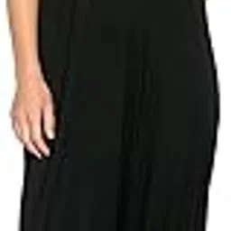 whitewhale Women's Black Cotton Solid Harem Pant Sleeveless Pocket Harem Pant Jumpsuit - Small-picture-29