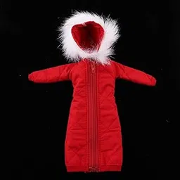 MYADDICTION Trendy Long Padded Jacket Coat for 1/6 Doll Winter Outfit Accessory Red-image-41
