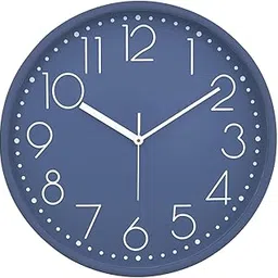 RANDOM 12 Inch Classic & Modern Multi Stylish Silent Movement Wall Clock for Home, Living Room, Bedroom, Lobby, Office, and Kitchen (Blue)-image-24