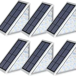 AUDLES ABS LED Solar Step Lights Waterproof Outdoor Stair Lights,Solar Deck Lights Outdoor Decor IP67 Solar Decoration Lights for Yard,Patio,Garden,Walkways,Front Door,Pathway,Driveway,Porch 6 Pack-picture-15