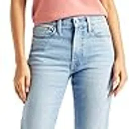 levi's Women's Mid Rise Wedgie Straight Fit Light Blue Jeans-picture-47