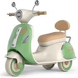 kidsROAR Electric Bike for Kids, Battery Operated Vintage Scooter for Girls and Boys with Music Wide Seat, Safe Bike for Kid, Ages 2-6 Years, Stylish & Fun Design (Green)-picture-34