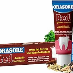 Orasore Red Toothpaste with Free Bamboo Brush | Anti-Sensitivity, Anti-bacterial, Anti-oxidant & Anti-inflammatory | 14 Clinically Proven Ayurvedic Extracts for Bad Breath, Dental Stains (Pack of 4)-picture-16