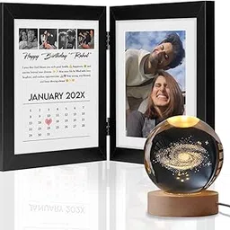 Personalised Folding Custom Photo Frame with 3D Crystal Lamp | Birthday Gift for BF, Girlfriend, Husband, Wife, Friends | Creative Gifts for Women & Men - Pack of 2-picture-18