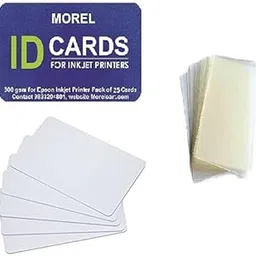 Plain White PVC ID Cards(Pack 25) with Laminating Pouch Film(70x100MM,100PC) for Inkjet Printers EPSON L800 L805 L810 L850 R280 R290 T50 T60 P50 P60 Printer-(AADHAR Card, College ID, GATE Pass, ETC)-picture-12