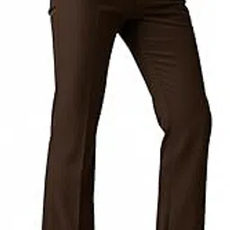 Korean Men’s Bootcut Bell Bottom Trousers Formal & Casual Wear, Japanese Pants Brown-picture-50