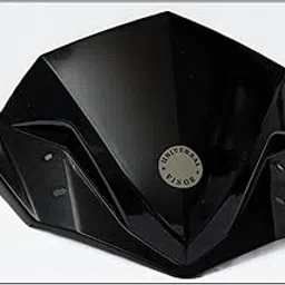 Am Auto Fz Head Light Visor Bike Windshield (Unbreakable) - Black, Modern - Clip-On or Outside Mount - Motorcycle-picture-20