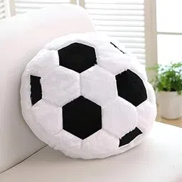 Tickles Football Soft Stuffed Plush Cushion Pillow for Kids Boys & Girls Home Decor (Color: White & Black;Size: 30 cm)-picture-23