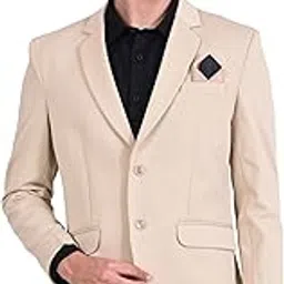 bregeo Men's Party Slim Fit Single Breasted Blazer-picture-19