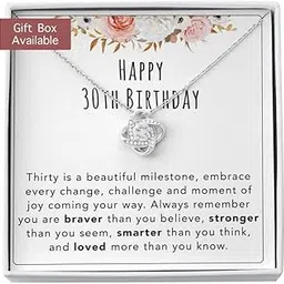 rakva 925 Sterling Silver Wife Pendant, 30th Birthday Necklace For Women, 30 Year Old Jewellery Gift For Her-picture-18