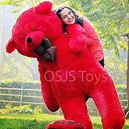 OSJS Toys Soft Stuffed/Fluffy/Spongy Huggable Cute Teddy Bear for Kids and Girls (Red_4 Feet)-picture-23