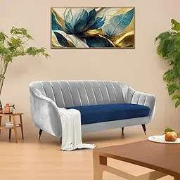 Casaliving Anyse 3 Seater Sofa Set for Living Room (Blue Grey Fabric) Premium Fabric Sofa-picture-15