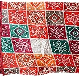 youthquake Women Rajasthani Traditional Silk Multicolor Bandhej Dupatta 2.25Mtr-picture-14