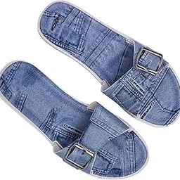 lifeo footwear LifeO Latest Graceful Sliders for Women & GirlsLightweight Comfortable Hawai ChappalsSoft Sole Slip-On Sandals for Daily WearStylish Indoor & Outdoor Casual Blue Colour (size 3)-picture-39