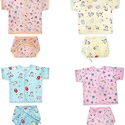 cute landings New Born Baby Soft Pure Cotton Sleeve Vest/Jhablas and Langot/Nappy Set/Clothes/Infant wear-picture-15