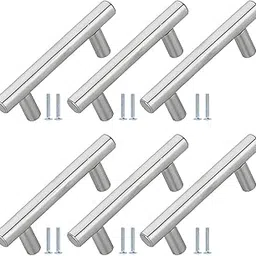 Life Vision Cabinet/Drawer/Cupboard Handles 304 Stainless Steel Heavy H Type Size 4 Inch Pack of 6 Piece Include Screws-picture-13