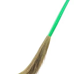 TRIOHOMES Premium Floor Broom with Natural Soft No Dust Grass Long Stick Jhadu for Home Pantry Office Cleaning (Random Colours)-Set of 1-picture-38