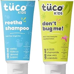 TuCo® Kids Combo Pack | Reetha Shampoo & Mosquito Repellent Lotion-100ml Each | Ages 2-5, 5-10, 10-15 | Paraben & Sulphate Free | Safe for Kids and Babies |-picture-10